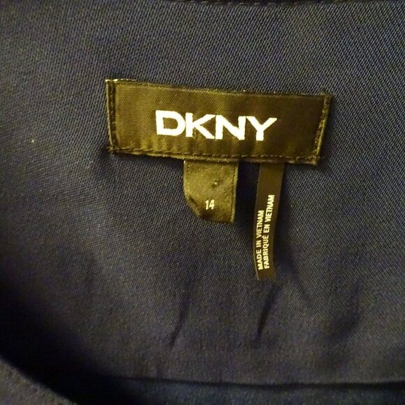 DKNY Pre-Loved Size 14 Navy Sleeveless Zip-Up Polyester Spandex Jumpsuit - Picture 10 of 12